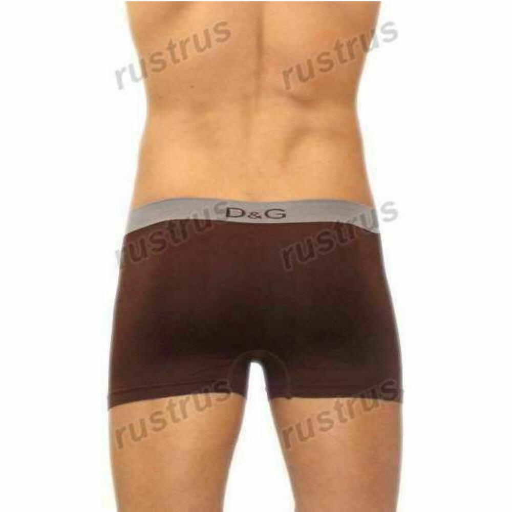 Мужские трусы боксеры коричневые бесшовные Dolce&Gabbana