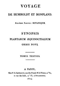 Synopsis Plantarum: Quas in Itinere Ad Plagam Aequinoctialem Orbis Novi | Alexander von Humboldt