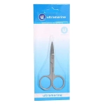 Ножницы маникюрные на блистере «Ultramarine», круглые кольца, широкие, цвет металл 8,5см.