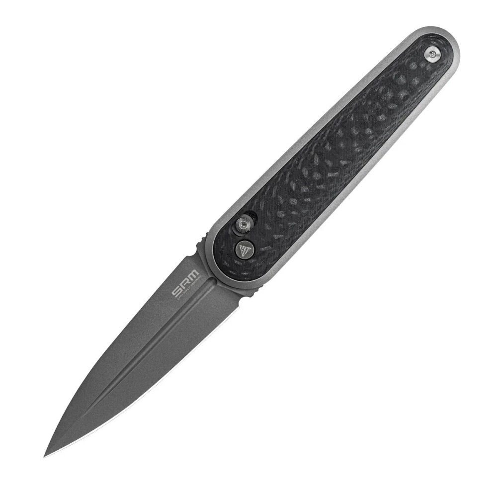 Нож складной SRM 251MB-GB Twin Gray Ti (N690, Carbon Fiber/G10/Aluminium)