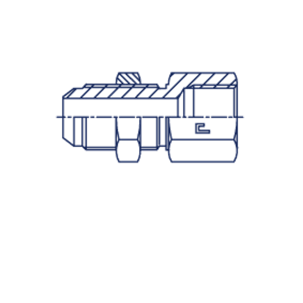 Соединение PD JIC 3/4" BSP 1/2"