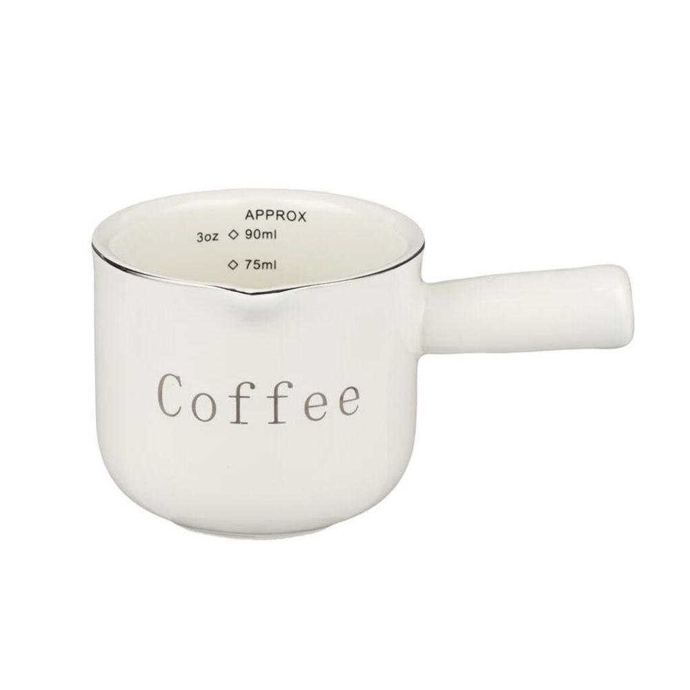 Мерный шот для кофе 15/30/45/60/75/90 мл d 6,2 см h5,5 см керамика с ручкой P.L.- Barbossa