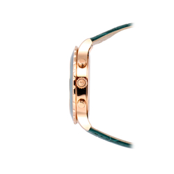 Swarovski SwarovskiOctea Lux Chrono Wrist Watch Quartz Movement Leather Strap Green Dial Women"s Watch