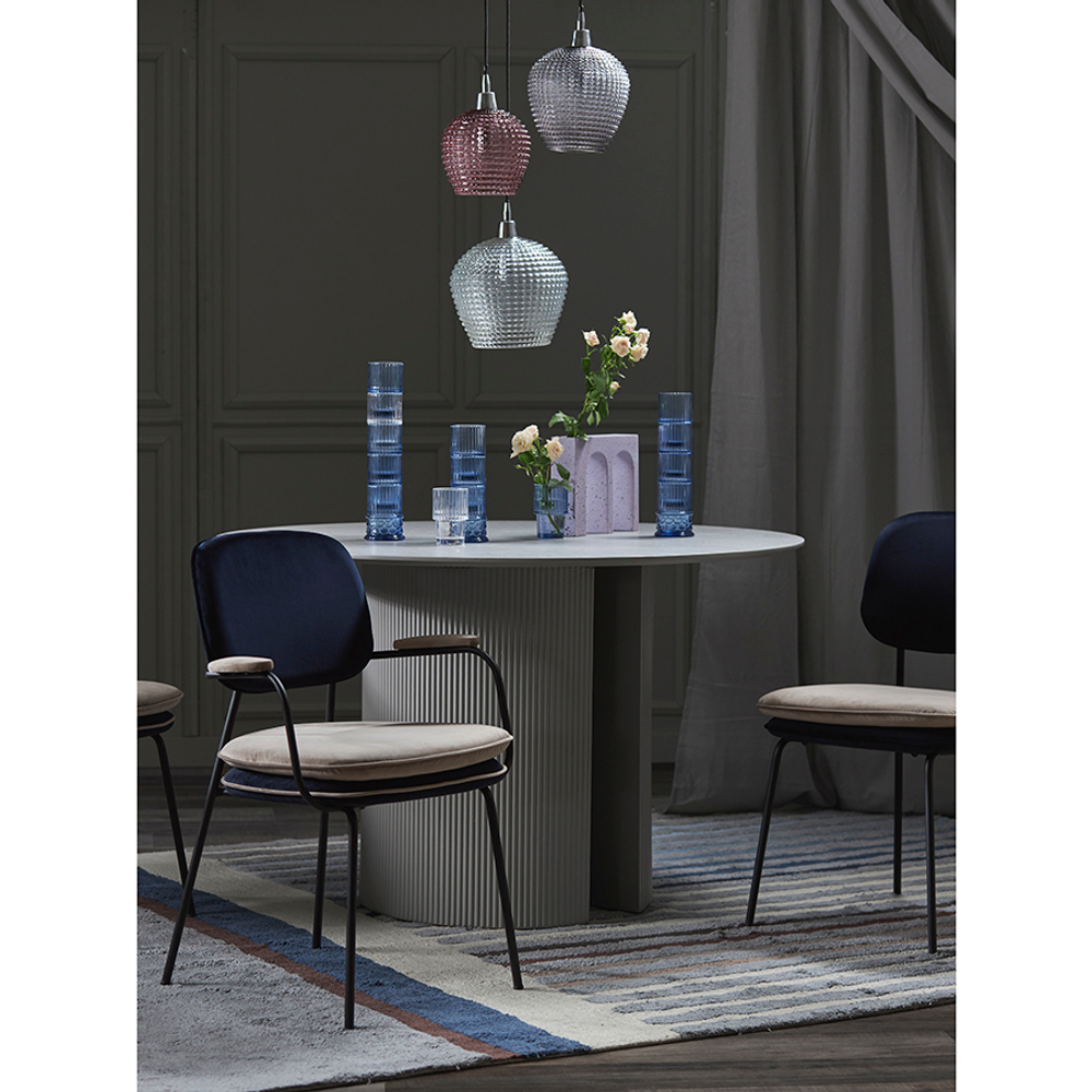 Стул pea, велюр, темно-синий/бежевый