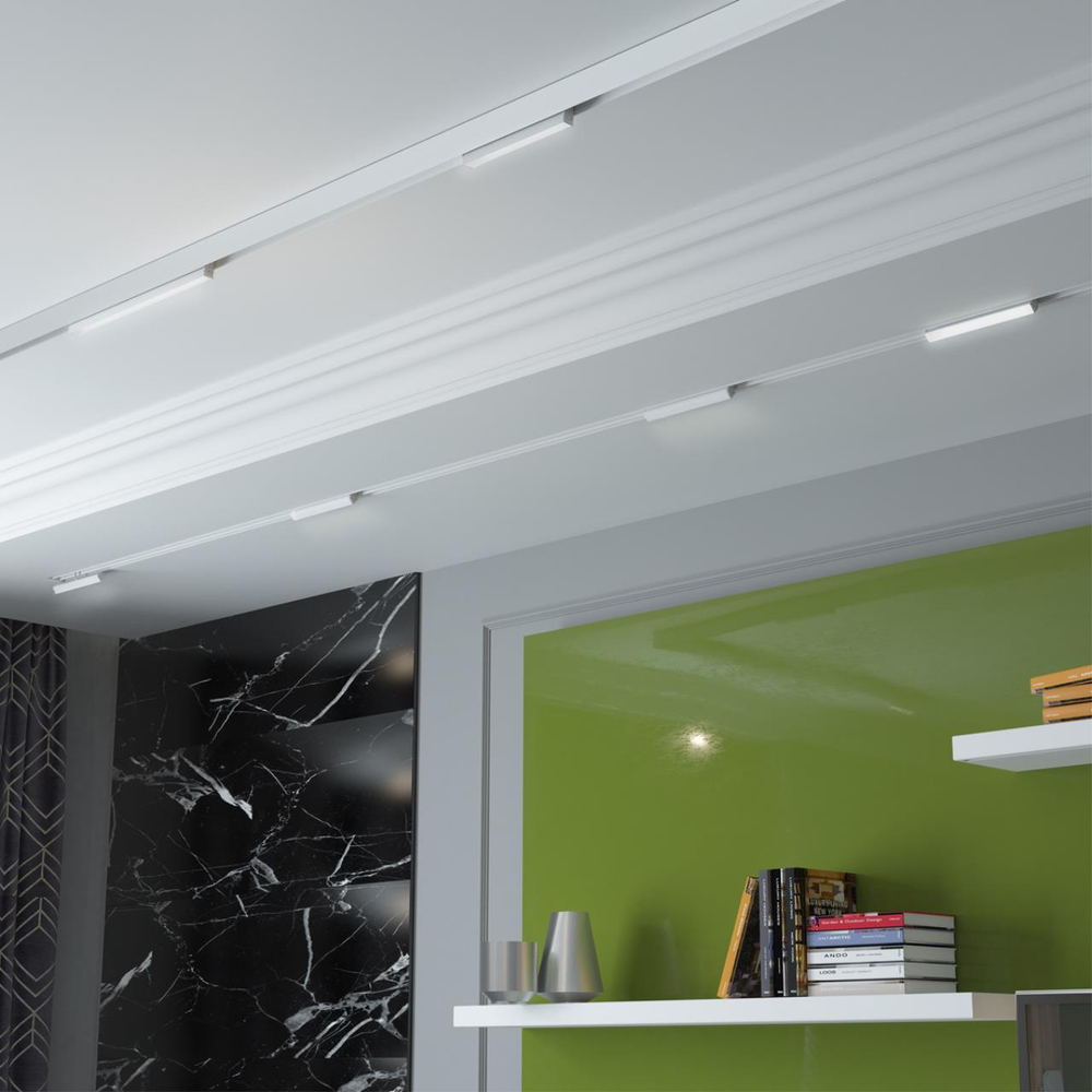 135090 SHINO NT20 114 белый Низковольтный шинопровод 1м (токопровод и заглушки в комплекте) IP20 48V FLUM