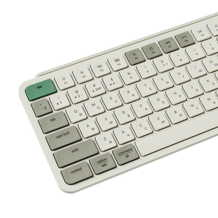 Беспроводная ультратонкая клавиатура Keychron B6 Pro, 109 клавиш, ножничные переключатели, цвет Retro Green (B6P-K12)