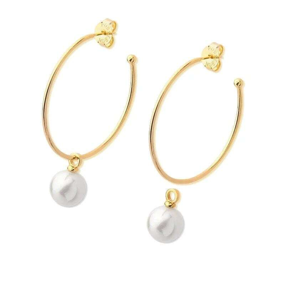 Серьги классические Possebon White Pearl A0063.1 BW/G