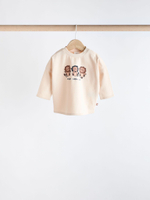 Лонгслив и брюки в комплекте для малышей Next Q96-758, Синий, Бежевый