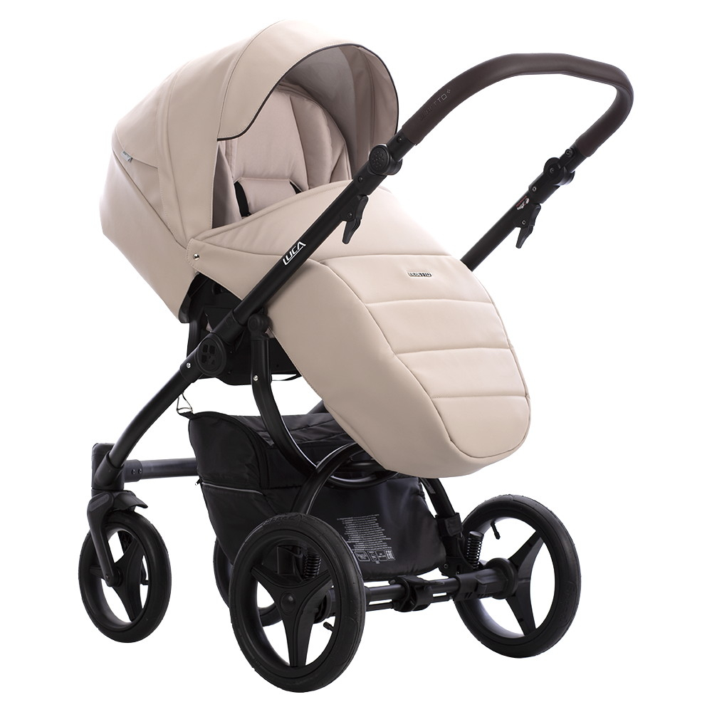 Детская коляска Bebetto Luca Pro 3 в 1 с автокреслом Avionaut Cosmo 30 св.бежевая кожа