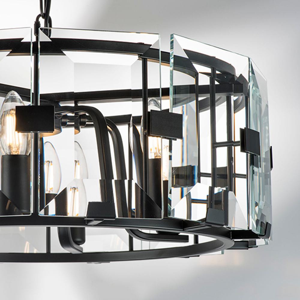 713267 Люстра NOVARA 6x40W E14 ЧЕРНЫЙ МАТОВЫЙ