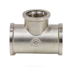 Тройник латунь никель переходной Ду 20х15х20 (3/4"х1/2"х3/4") ВР VALFEX VF.750.N.034.012.034