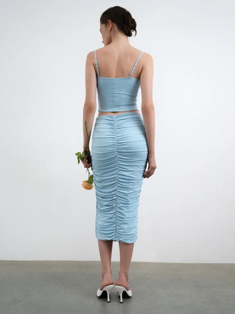 Кейси (Casey), топ из голубого бифлекса