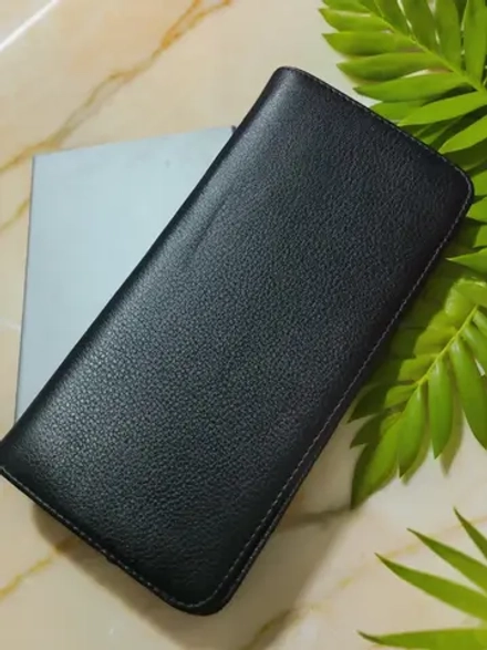 Клатч натуральная кожа черный