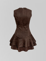 Комбинезон Agdali Brand 049 однотонный замшевый с пышной юбкой