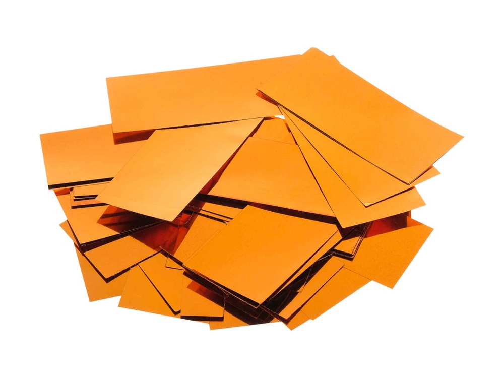 Конфетти ОРАНЖЕВОЕ 1 кг, Металлизированное 20х50мм