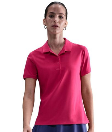 Женское теннисное поло Nike Dri-Fit Victory Short Sleeve - rush pink/white