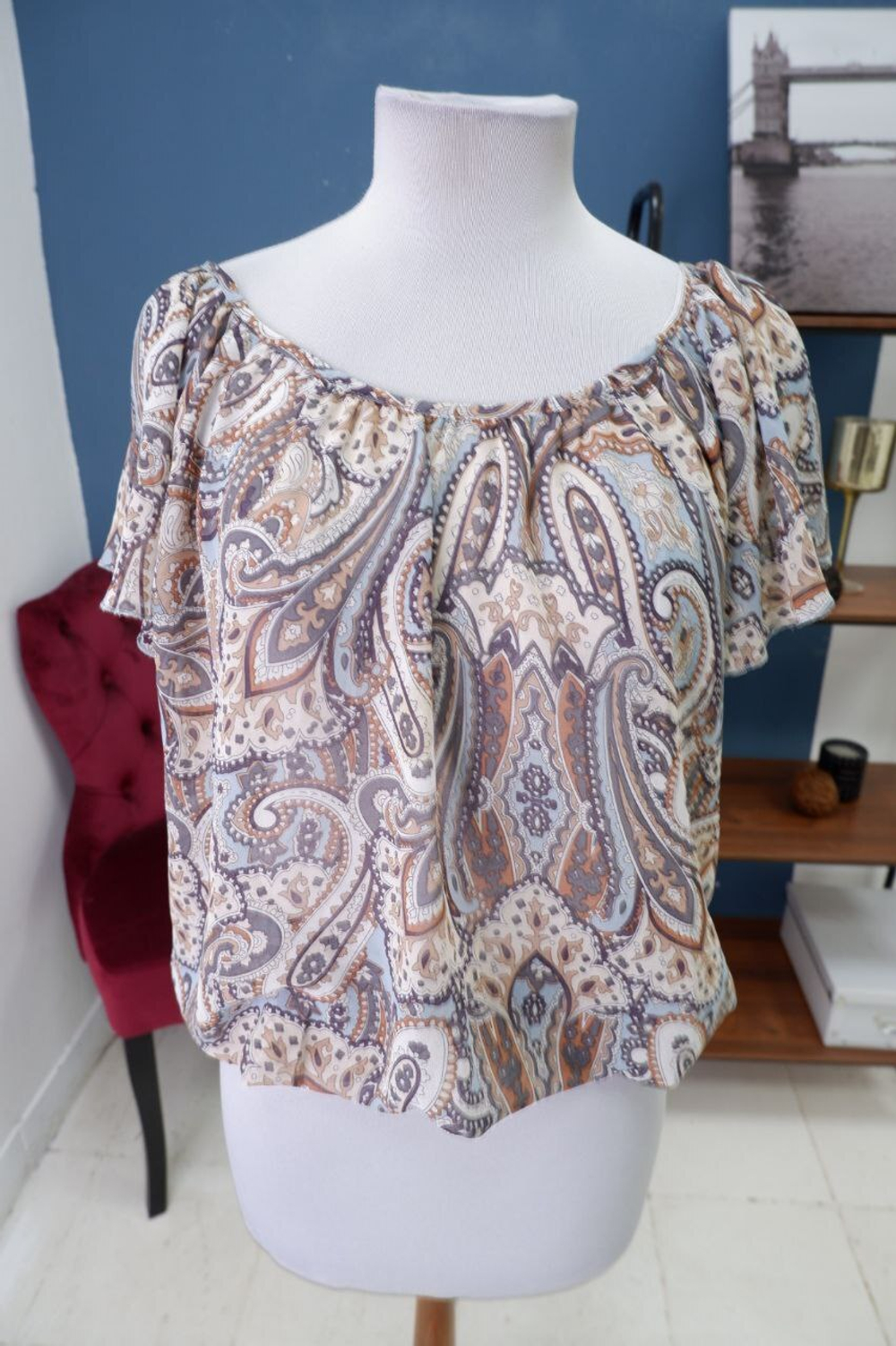 Блузка Oodji с принтом 48 размер