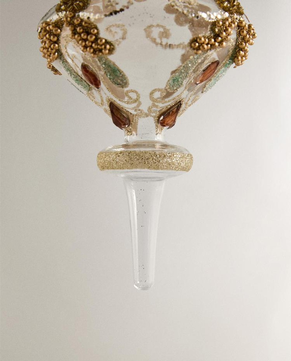 ZARA HOME НОВОГОДНЕЕ ЕЛОЧНОЕ УКРАШЕНИЕ С БУСИНАМИ, ЗОЛОТИСТЫЙ