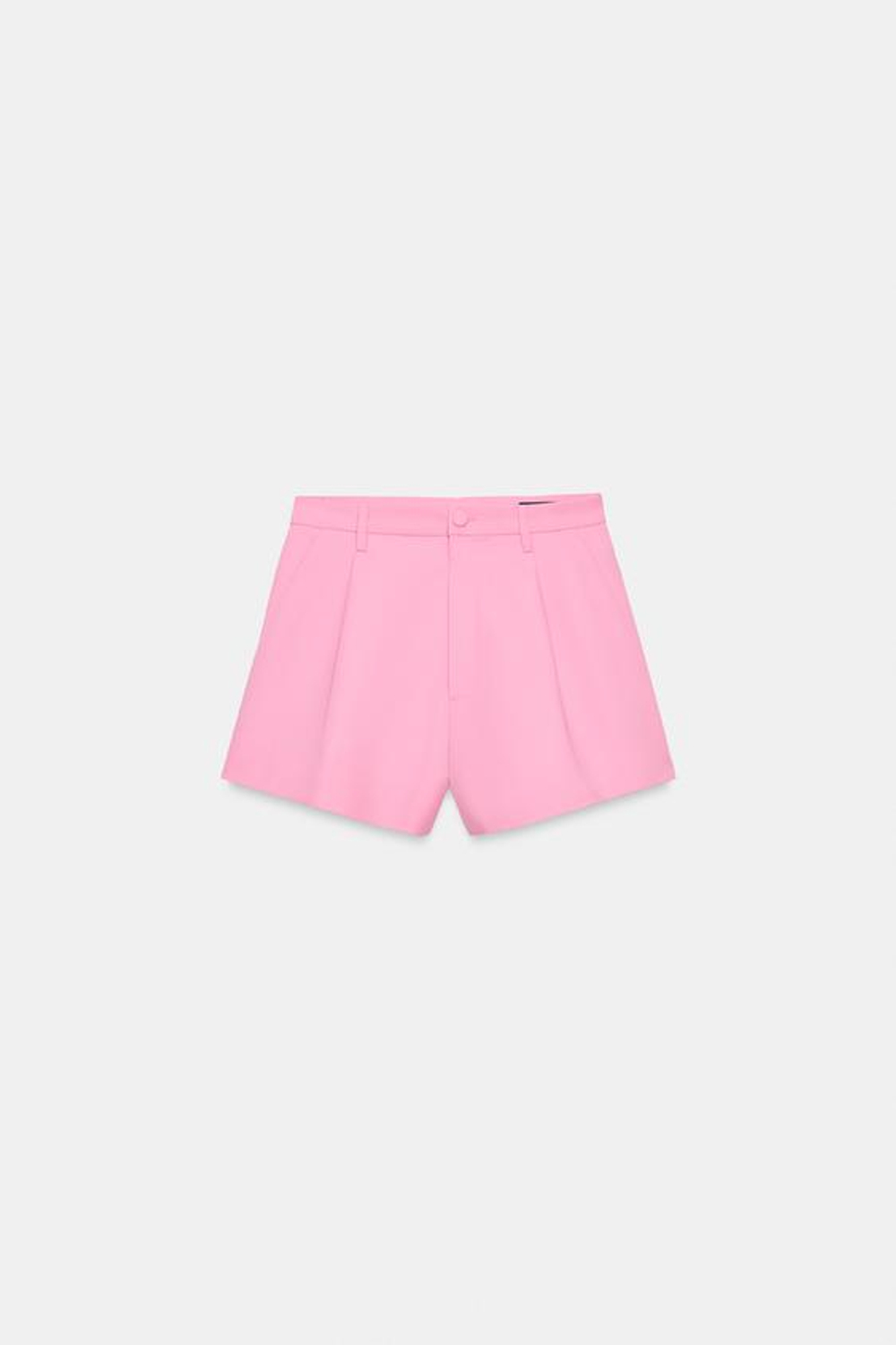 ZARA ШОРТЫ С ЗАЩИПАМИ — ZW COLLECTION, РОЗОВЫЙ