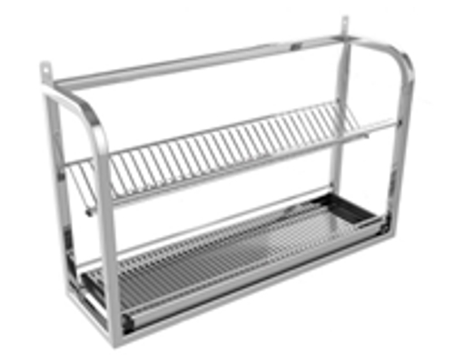 Полка настенная для сушки посуды ПН 27/800 (27 тарелки и 32 стаканов), 800х260х600 мм