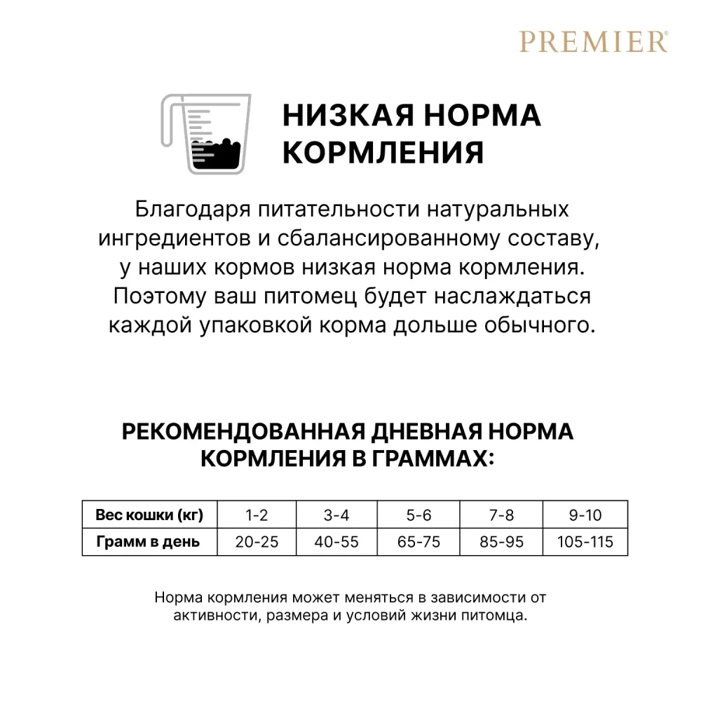 Уценка! Повр.упак/Сухой корм Premier Cat Lamb&Turkey Sterilised для стерилизованных кошек из свежего мяса ягненка с индейкой
