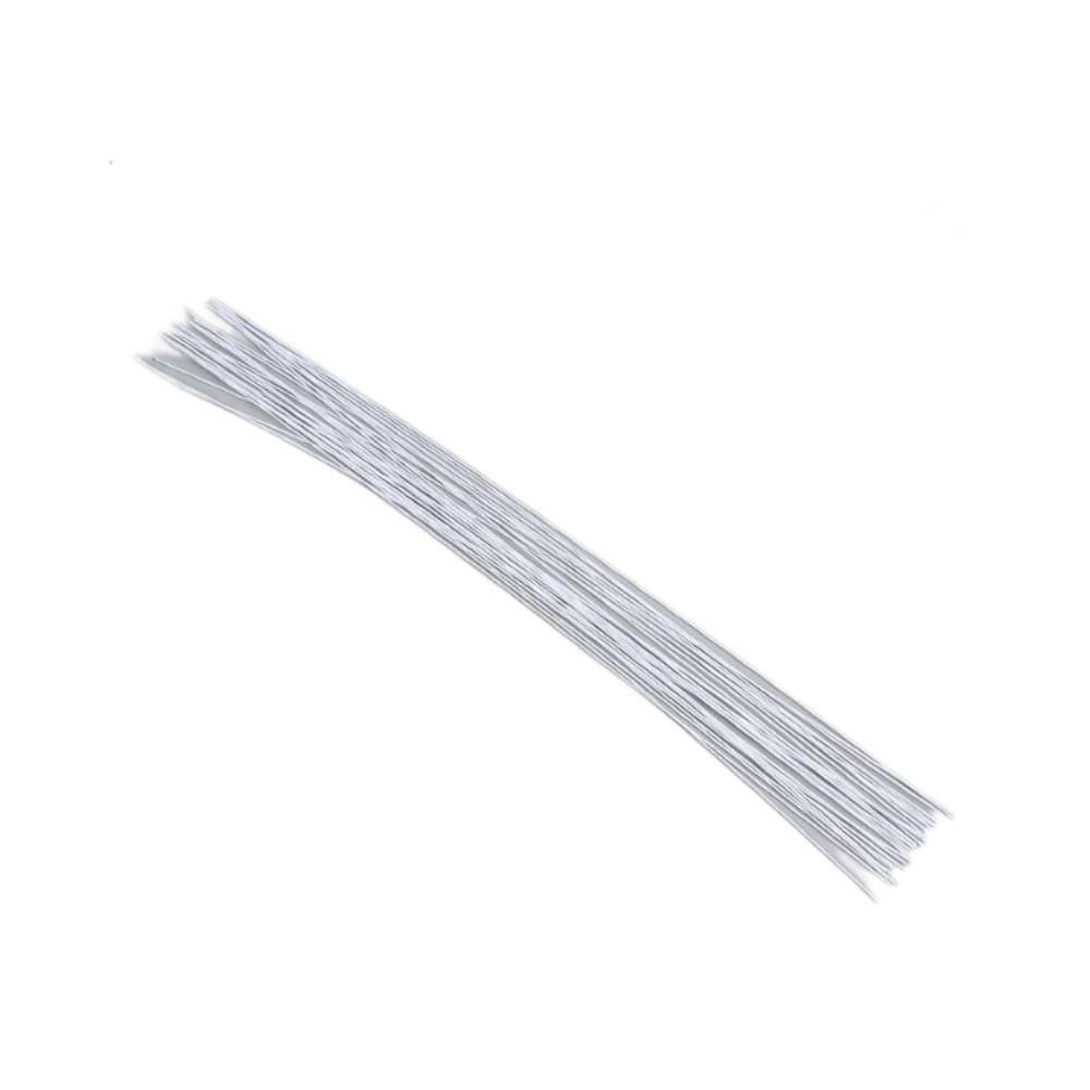 Проволока для творчества "Florico" 0.55 мм, 30 шт, 40 см, в бумажной оплётке, белый