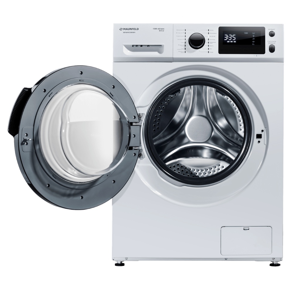 Стиральная машина c сушкой инвертором и паром MAUNFELD MFWM1586WH 8 кг./6кг. сушка