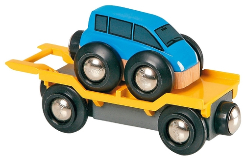 BRIO Вагон для перевозки автомобилей + машинка