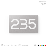 Номер на дверь 235, табличка на дверь для офиса, квартиры, кабинета, аудитории, склада, голубой 120х70 мм, Айдентика Технолоджи