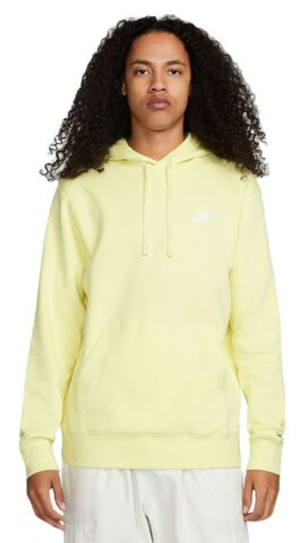 Куртка теннисная Nike Sportswear Club Fleece Pullover Hoodie - luminous green/luminous green/white