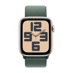 Часы Apple Watch SE, 44 мм, алюминий цвета «сияющая звезда», браслет Sport Loop цвета «горное озеро» (2024)