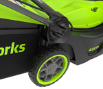 Газонокосилка аккумуляторная GREENWORKS 2520907UD 2x24V, 41 см, бесщеточная, c 2хАКБ 4 Ач и ЗУ