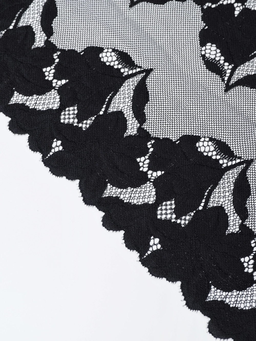 Эластичное кружево для белья черное ширина 22 см