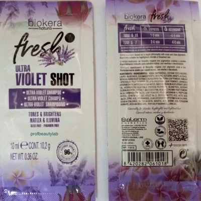 Тонирующий шампунь Ultraviolet Shot Biokera Fresh Salerm