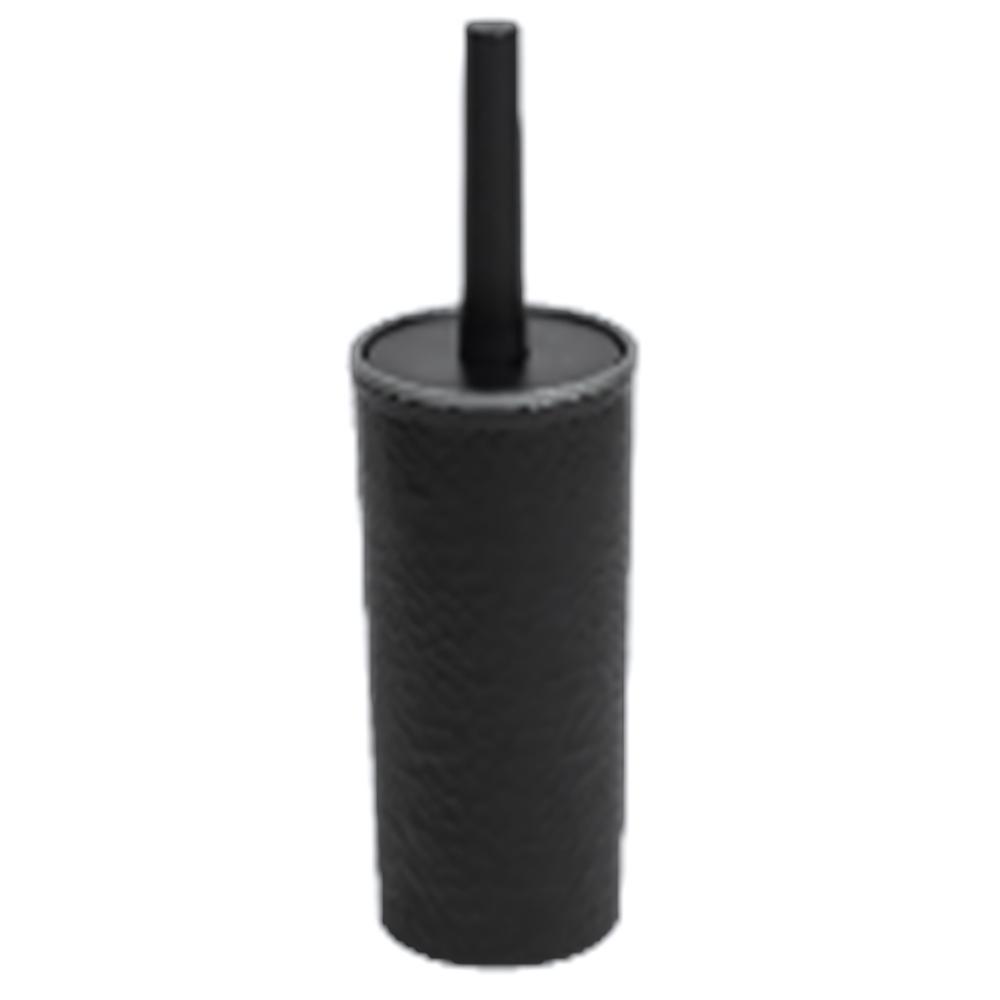 Комплект WC для туалета (ерш + стакан) "Венеция" (черный/серебро)