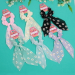 Резинка для волос «Harizma - April»,микс 6 цветов, d-8см, длина ленты 18см