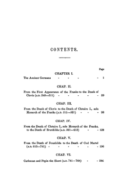 The Franks, from their first appearance in history to the death of King Pepin | Walter Copland Perry