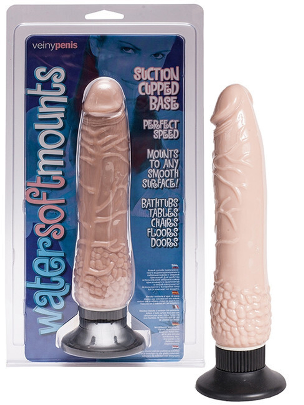 Вибратор на присоске Suction Cupped Base (19 см,телесный) (Цвет: телесный)