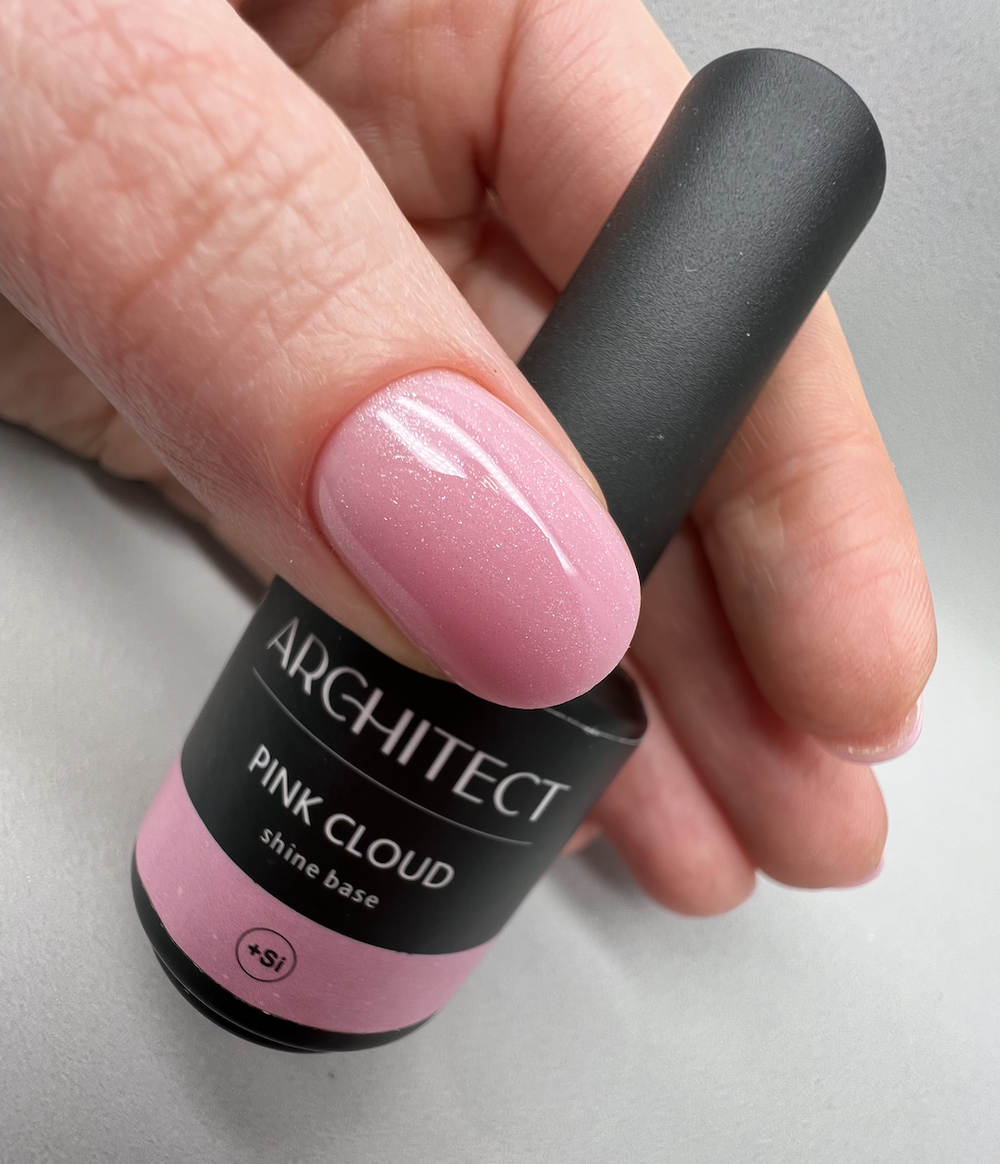 Камуфлирующая крепкая каучуковая база HARD Nail ARCHITECT 10 PINK CLOUD Shine Base 15 ml