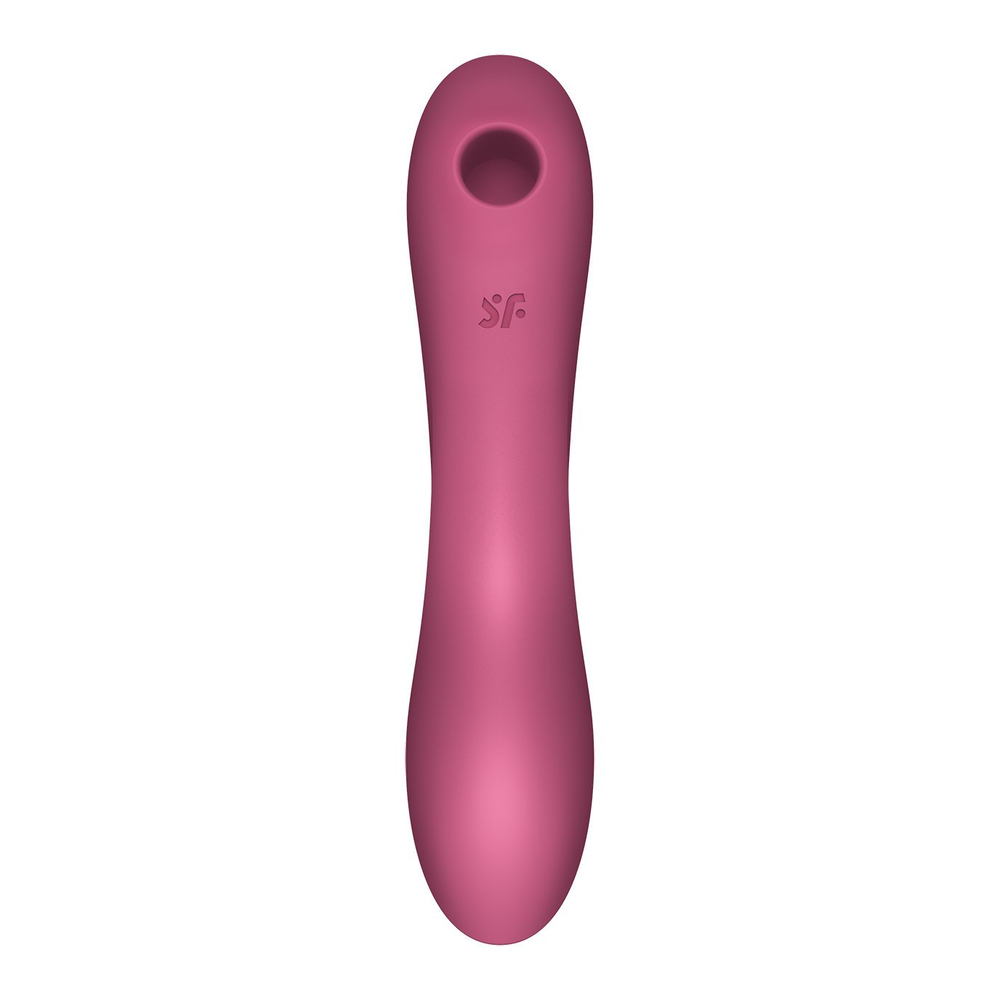 Вакуумно-клиторальный вибромассажер Satisfyer Curvy Trinity 3, красный