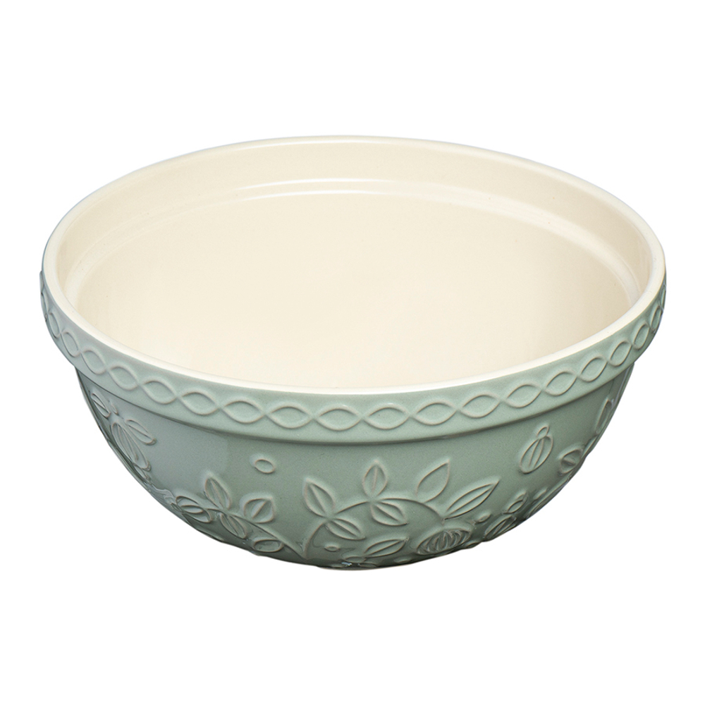 Миска серо-мятного цвета с рельефным узором Ягоды Тайги из коллекции russian north, 1,5 л