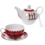 Набор чайный 3предмета ( чайник керамический 300мл+кружка 250мл+блюдце) «Щелкунчик»