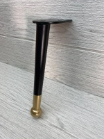 Ножки черные с золотым шариком высота 20 см 4 штуки