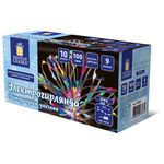 Электрогирлянда уличная ЗОЛОТАЯ СКАЗКА "Роса", IP44, 100 LED, 10 м, многоцветная, батарейки, контроллер, 591294