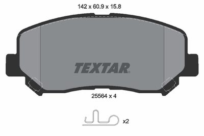 TEXTAR - 2556401-TET - Brake Pad Set, disc brake