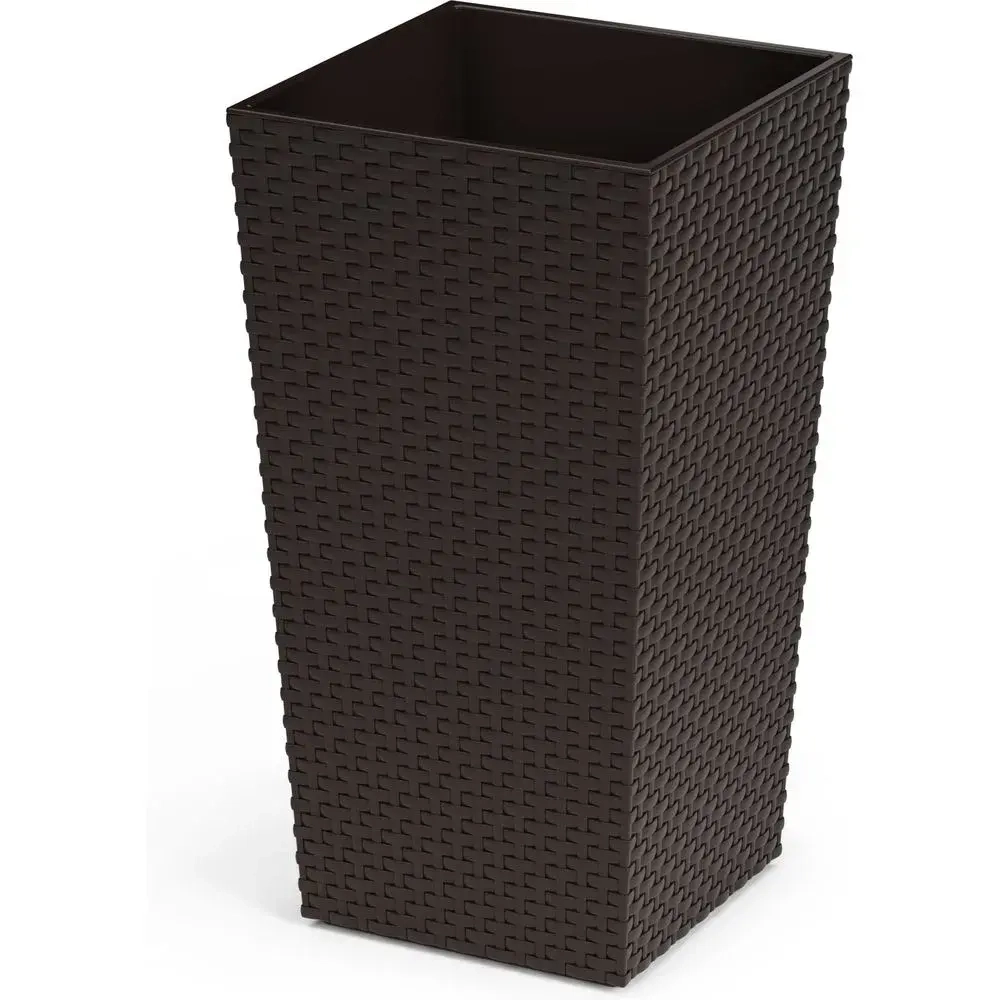 Кашпо напольное Ротанг 285х515мм (со вставкой)(мокко) (комплект 5 шт)