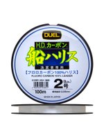 Флюорокарбоновая поводочная леска для рыбалки Duel H.D,Carbon Fune Leader Fluorocarbon 100%, 0,285 мм, 100 м, 6 кг, прозрачный