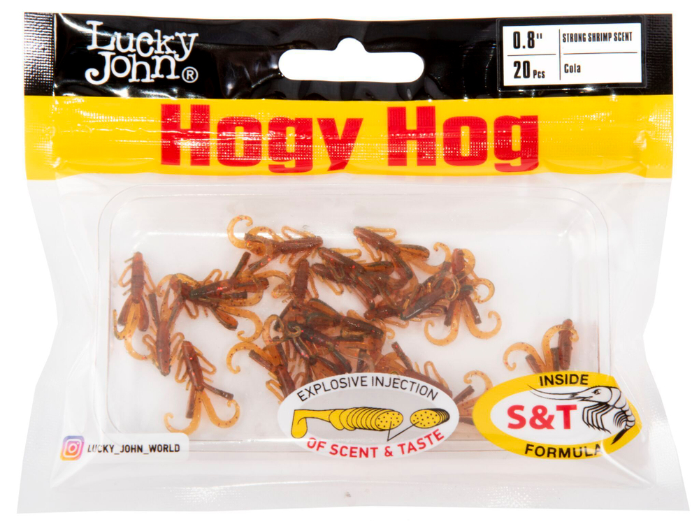 Твистер Lucky John Hogy Hog 0.8" (20 мм), 20шт/уп