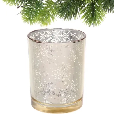 Подсвечник «Снегопад» 10*12,5 см, Золото