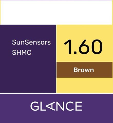 Фотохромная линза для очков Glance 1.60 SunSensors Brown SHMC